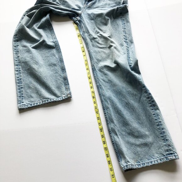ZARA High Rise Relaxed Fit Wide Leg Light Wash Baggy Jeans Womens 6 - Picture 8 of 9